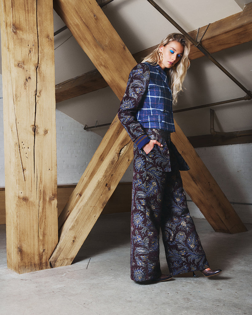 Flannel Double Breasted Jacket