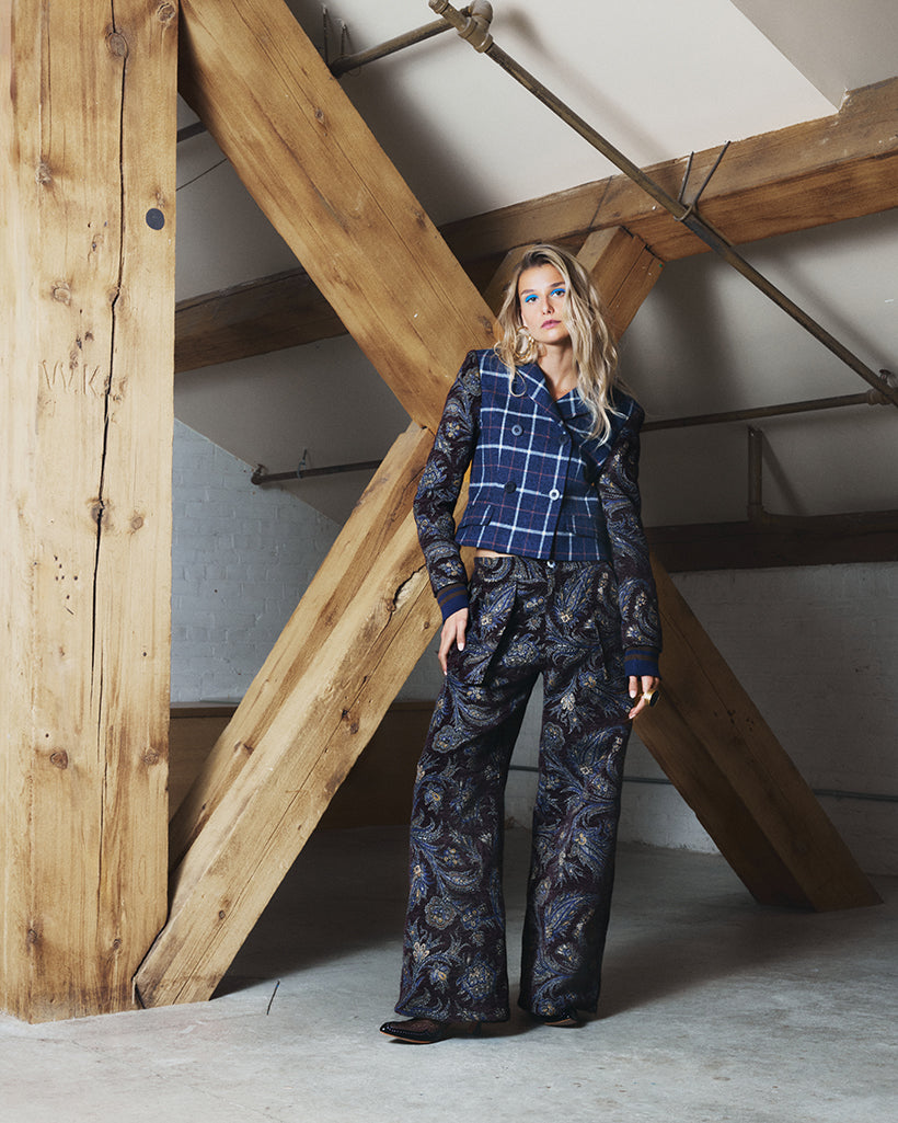 Flannel Double Breasted Jacket