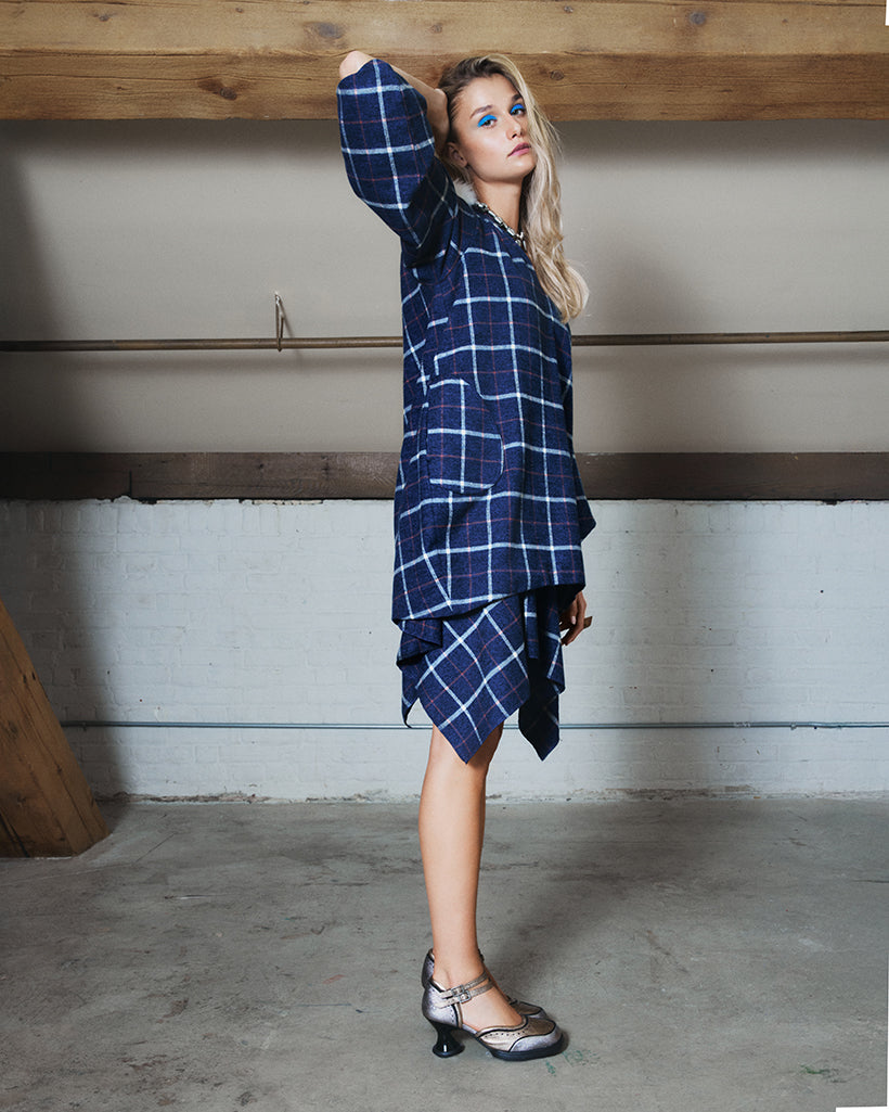 Flannel Asymmetrical Skirt