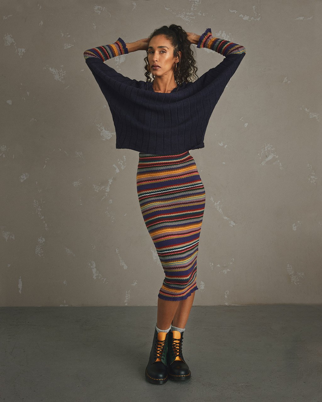 Multistripe Skirt