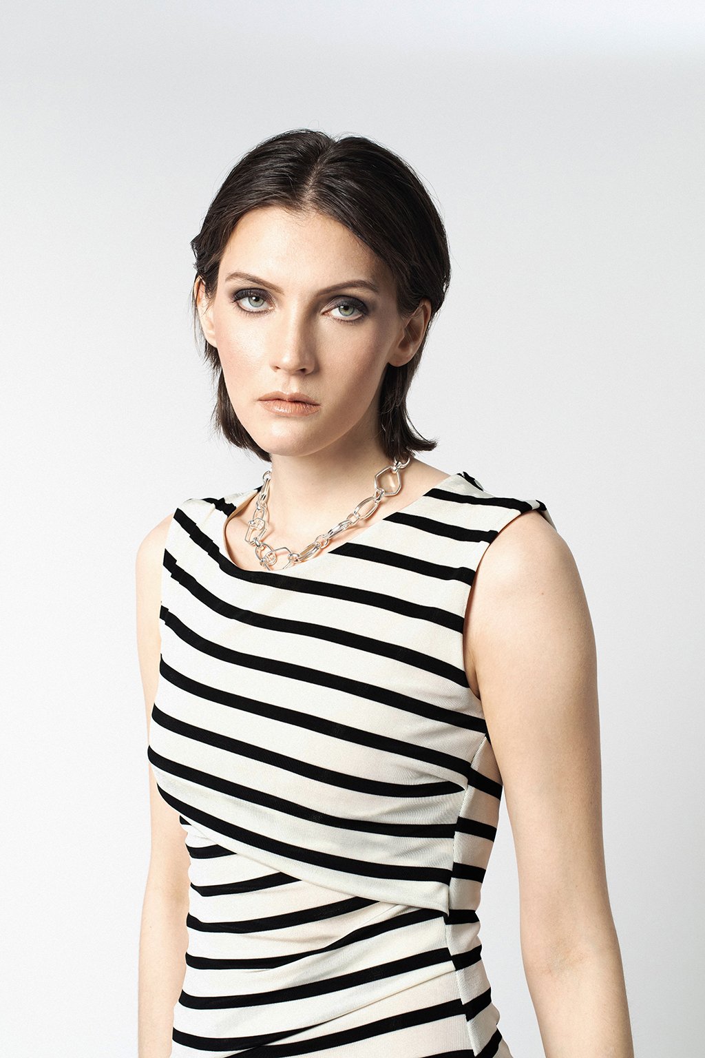 Displaced Stripe Dress