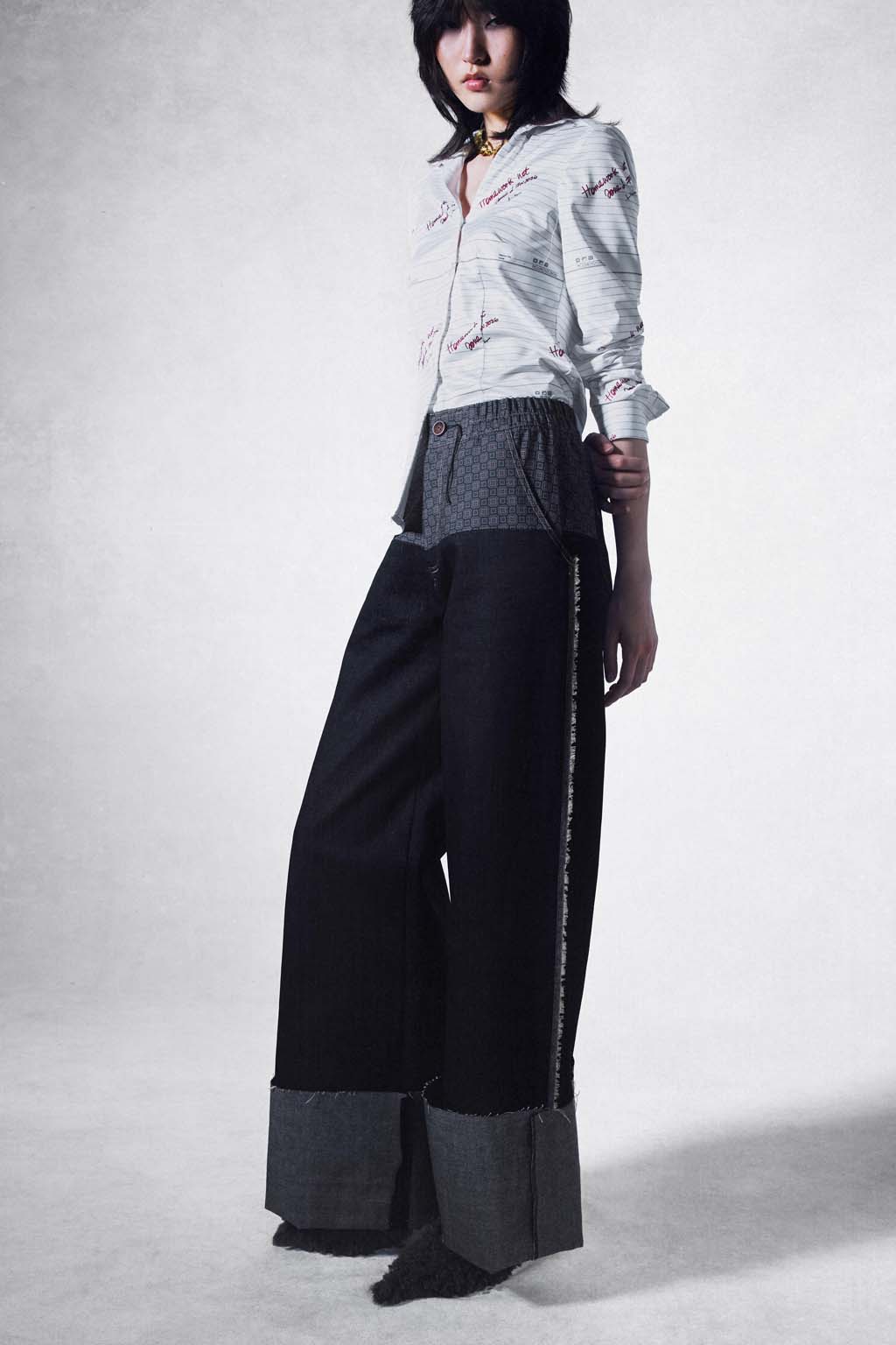 Unfinished Denim Pants