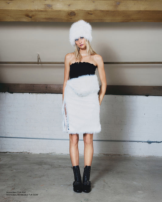 Manasbal Reversible Fur Skirt