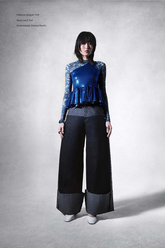 Unfinished Denim Pants