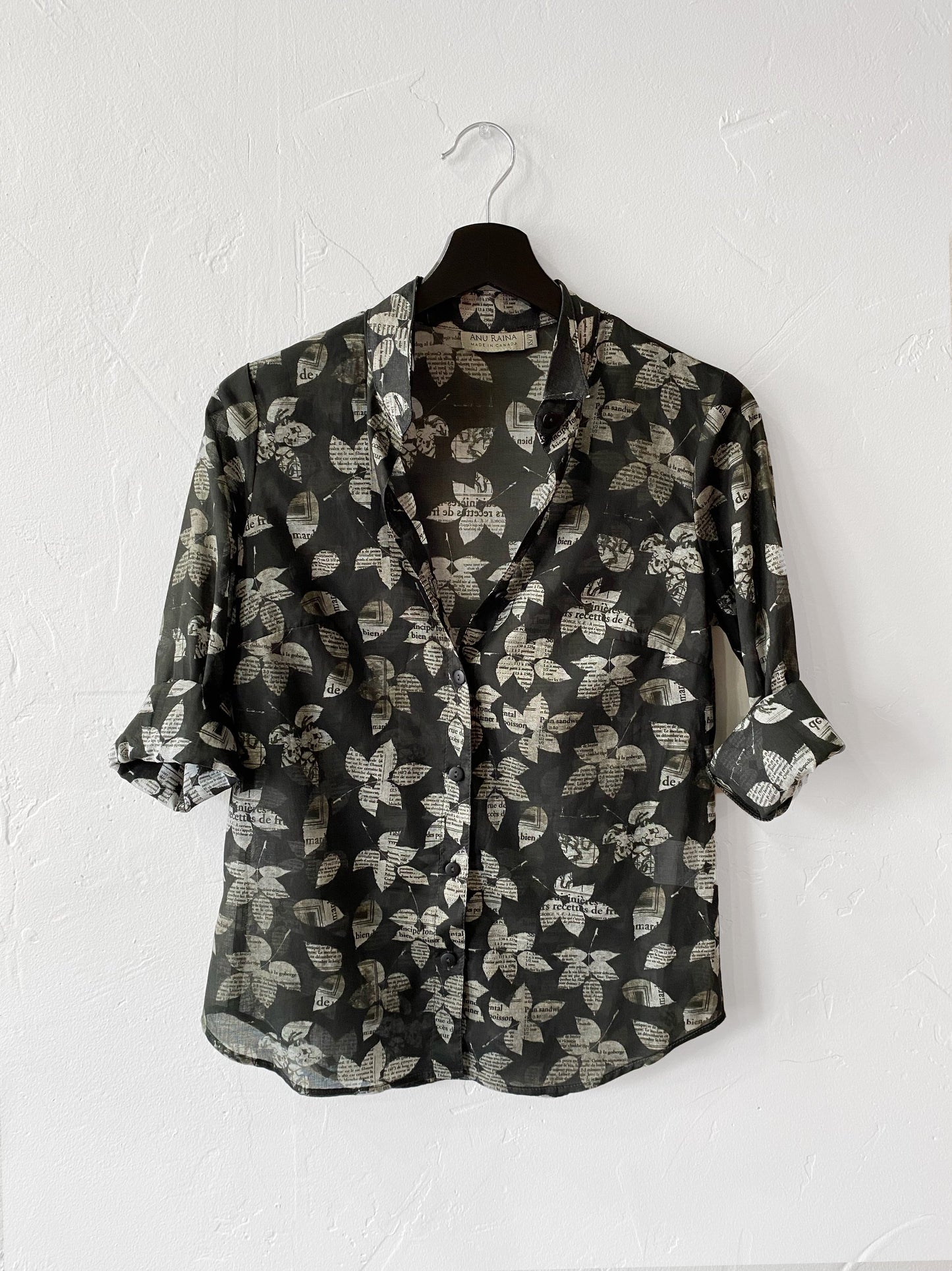 Old Leaves Cotton Blouse