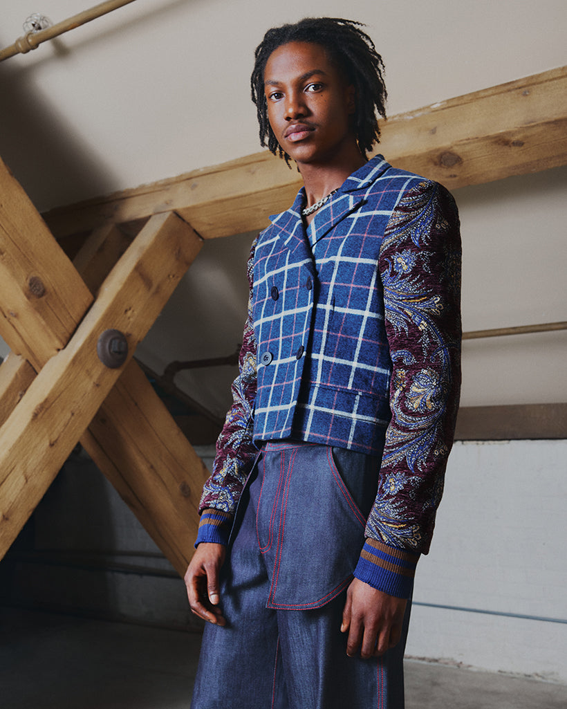 Flannel Double Breasted Jacket