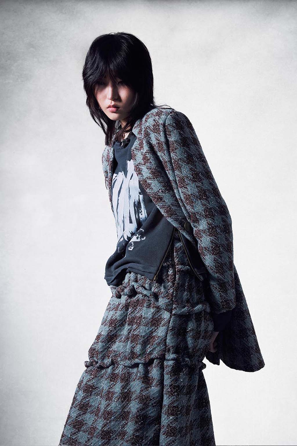 Sage Houndstooth Coat