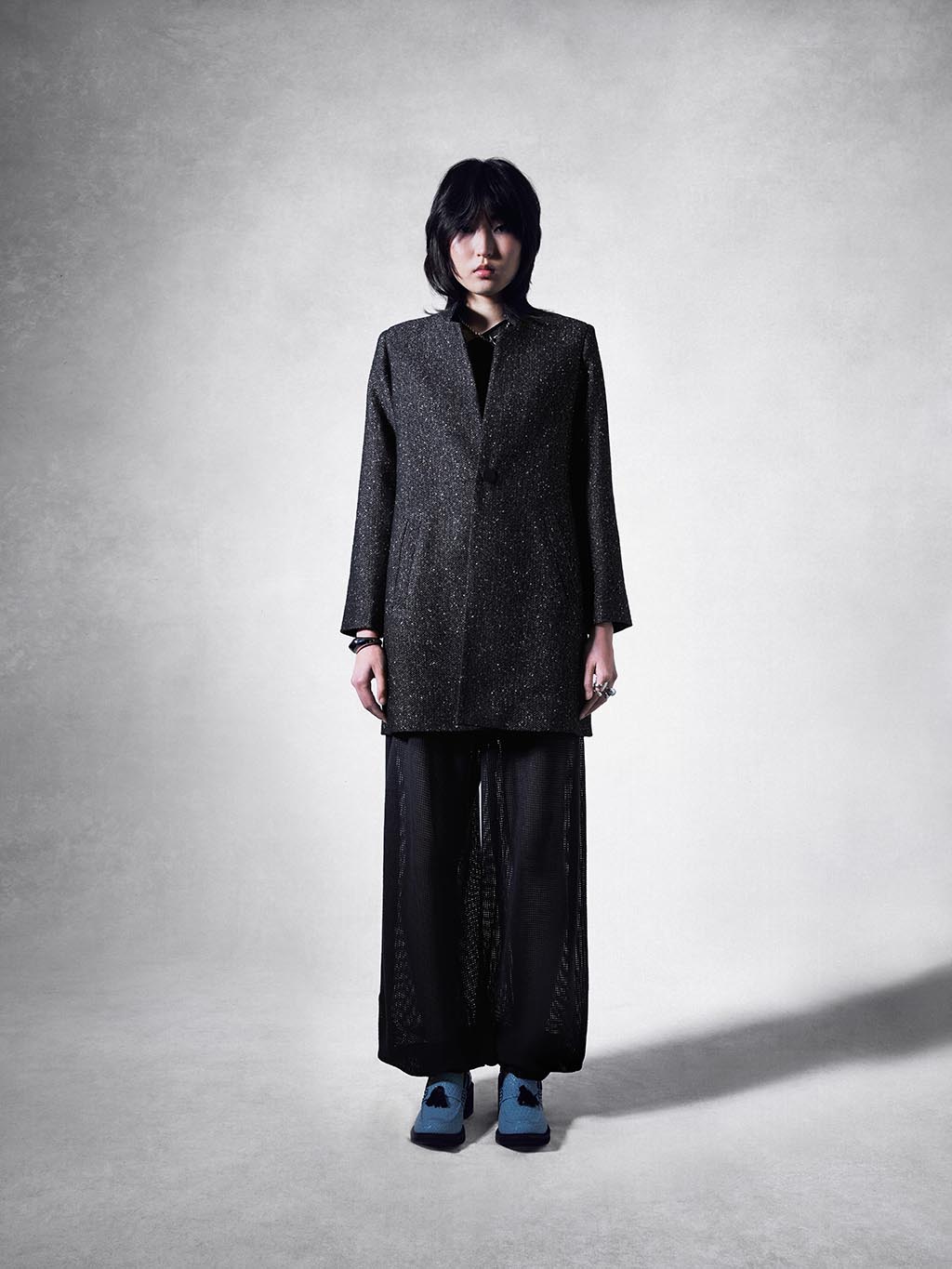 Speckled Herringbone Coat