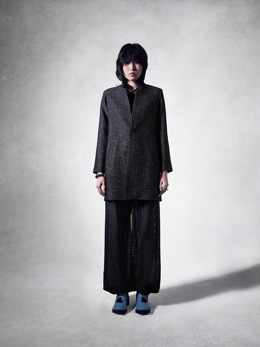 Speckled Herringbone Coat