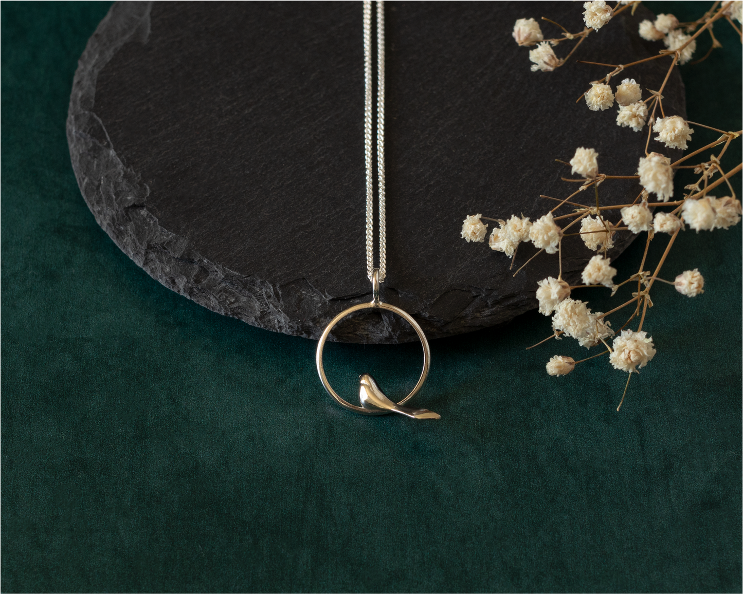 Sterling Silver Bird Pendant Necklace