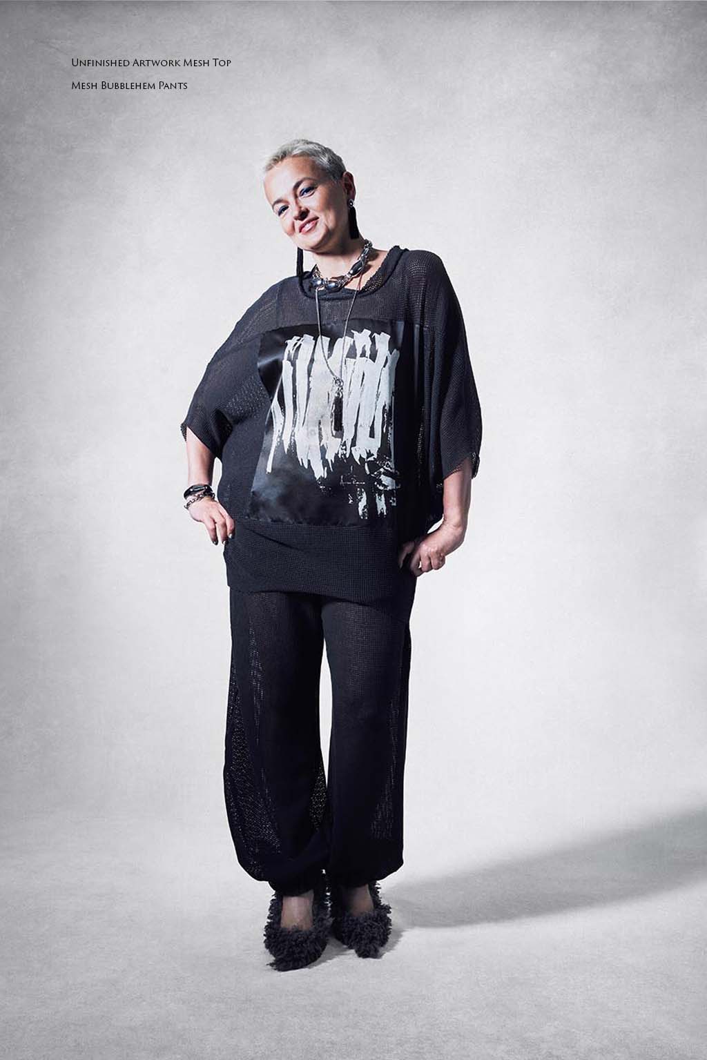 Unfinished Artwork Mesh Top